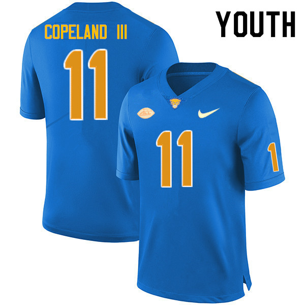 Youth #11 Addison Copeland III Pitt Panthers College Football Jerseys Sale-Royal